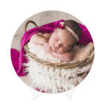 Figura metacrilato círculo con soporte personalizado con tu foto