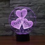 Lámpara LED 3d Corazones I LOVE YOU - Imagen 6