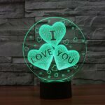 Lámpara LED 3d Corazones I LOVE YOU - Imagen 4