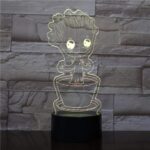 Lámpara LED 3d Groot Baby RGB - Imagen 3