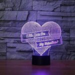 Lámpara LED 3d Corazón con Texto personalizado - Imagen 6