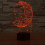 Lámpara LED 3d osito durmiendo sobre luna - Imagen 4