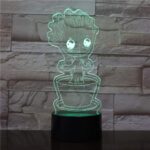 Lámpara LED 3d Groot Baby RGB - Imagen 4