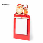 Bloc de notas con imán diseño Papá Noel y reno personalizado