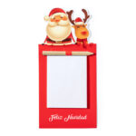 Bloc de notas con imán diseño Papá Noel y reno personalizado - Imagen 3