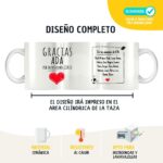 Taza Profesor Personalizada con Frase "Gracias por enseñarnos con el Corazón" con Nombres y Curso - Imagen 3