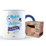 Taza Color Azul – Medalla al mejor policia de todos los tiempos