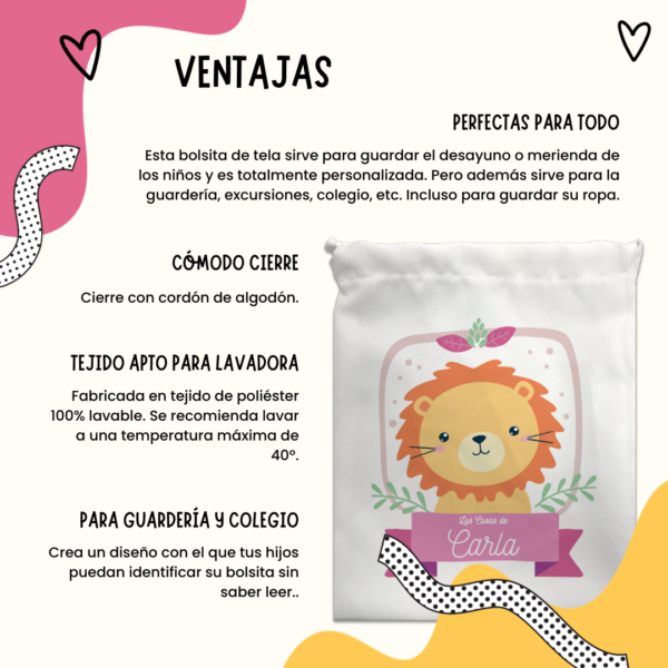 BOLSA DE MERIENDA PERSONALIZADA LEON