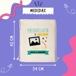 Mochila saco de cuerdas personalizada infantil para la vuelta al cole - Imagen 5