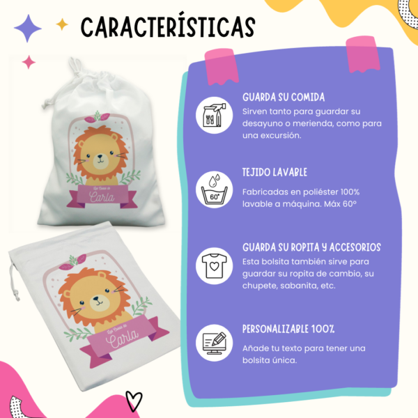 BOLSA DE MERIENDA PERSONALIZADA LEON