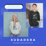 Sudadera personalizable con capucha con tu Foto y/o Textos | A todo color | Para Mujer - Imagen 2