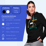 Sudadera personalizable con capucha con tu Foto y/o Textos | A todo color | Para Mujer - Imagen 3