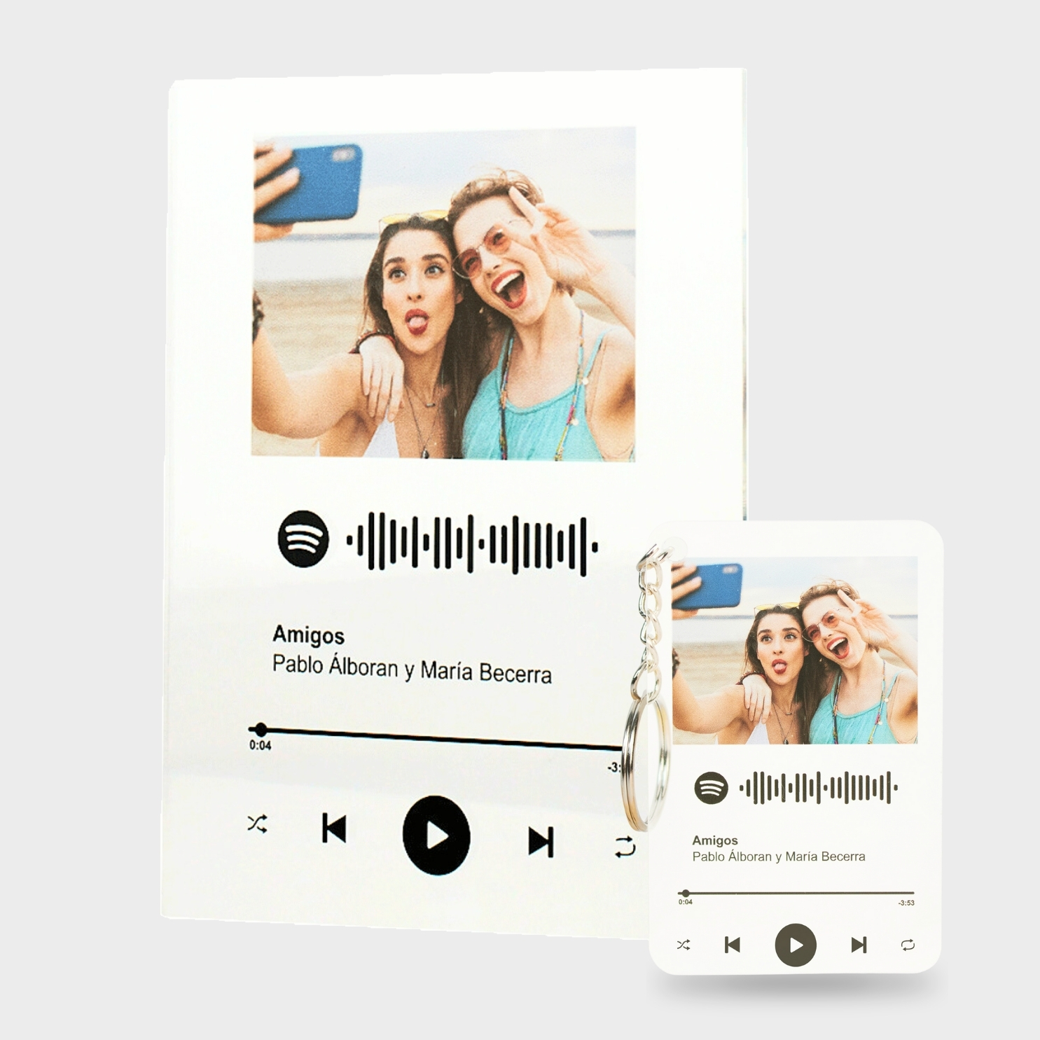 Llavero personalizado de Spotify tipo placa - D-talle Personalización
