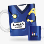 Taza Original Personalizada Uniforme Azul Oscuro con el Nombre y el cargo | TCAE Médico Enfermera Auxiliar Sanitarios | Regalos para Médicos.