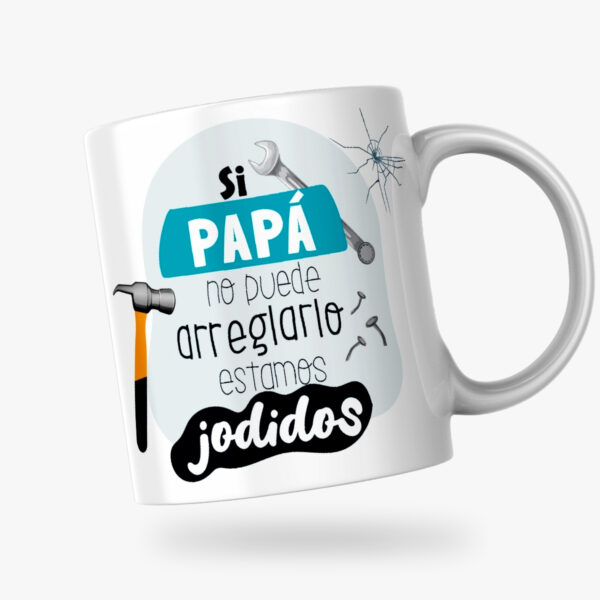 Taza divertida para papá manitas - Regalo original y con humor