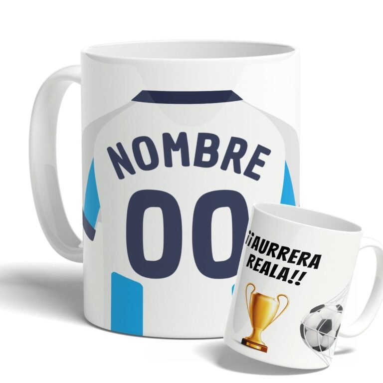 taza sociedad personalizada con nombre y numero