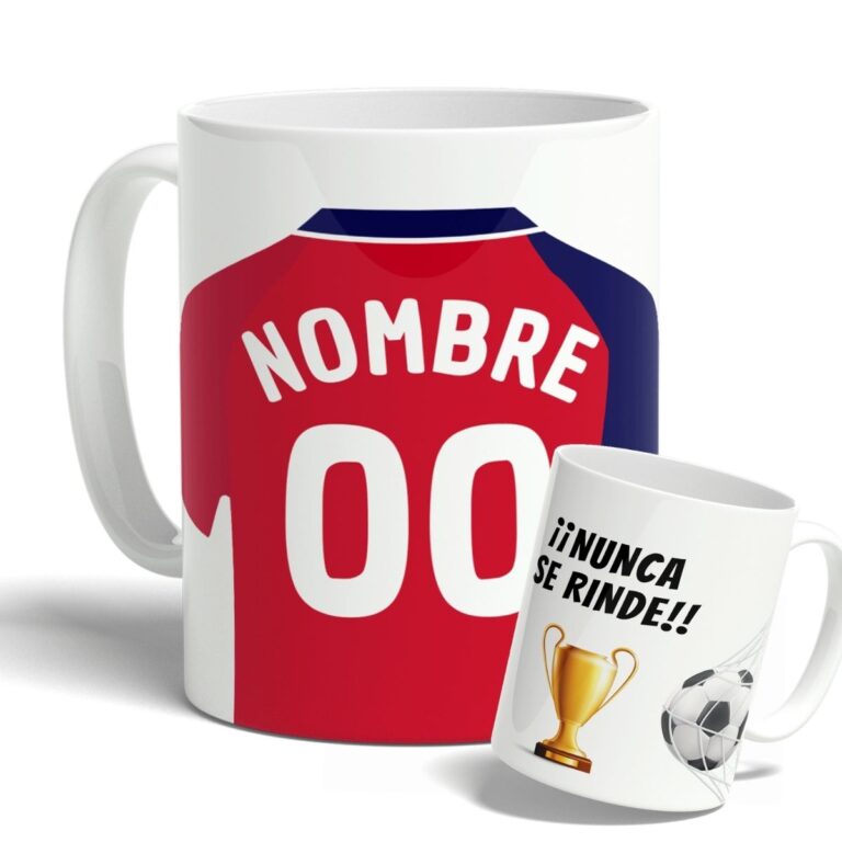 taza osasuna personalizada con nombre y numero