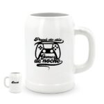 Jarra con Frase Divertida para el Día del Padre " Papá de día Gamer de noche".