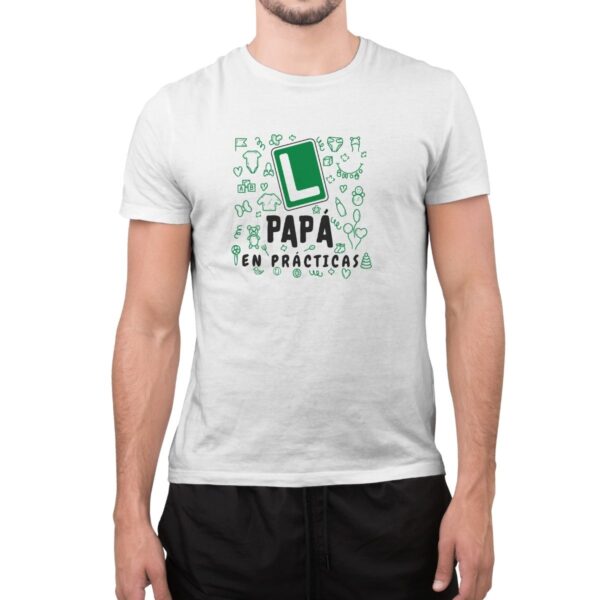 Camiseta papá graciosa con frase "Papá en Prácticas"