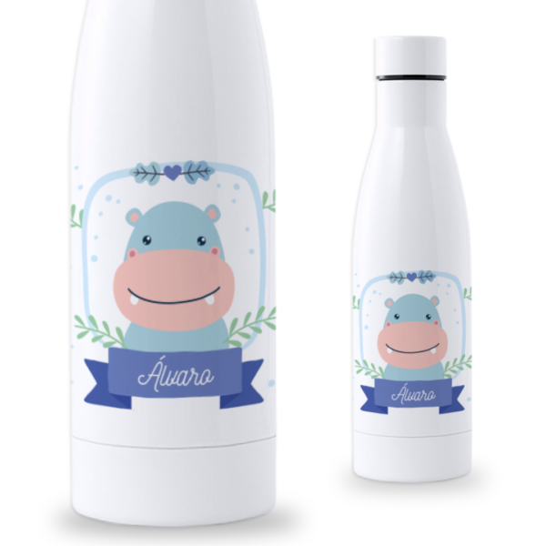 Botella Personalizada 750ml Hipopotamo