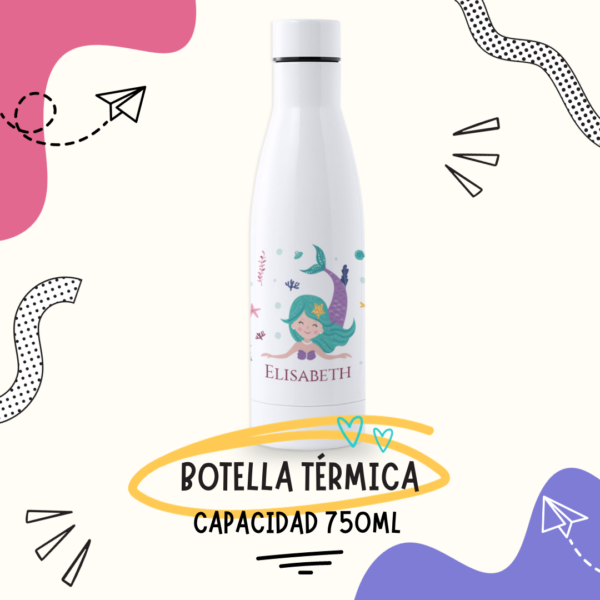 Botella Personalizada 700ml Sirenita