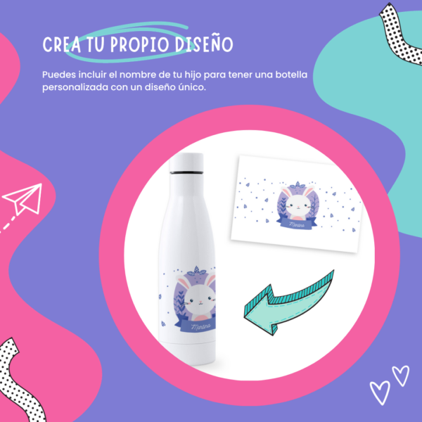 Botella Personalizada 750ml Conejito