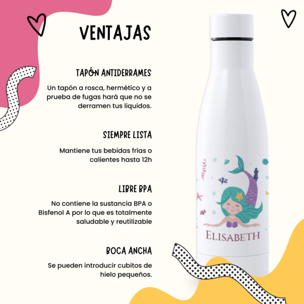 Botella Personalizada 700ml Sirenita