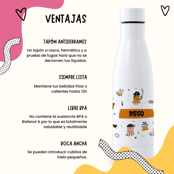 Botella Personalizada 750ml Pirata