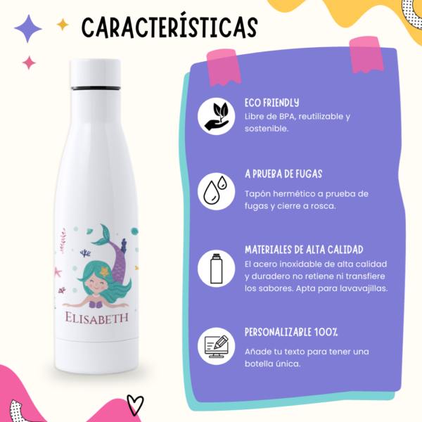 Botella Personalizada 700ml Sirenita