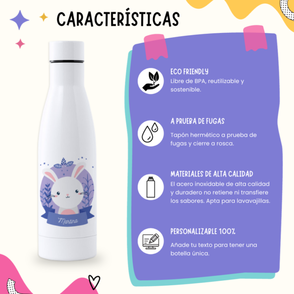 Botella Personalizada 750ml Conejito