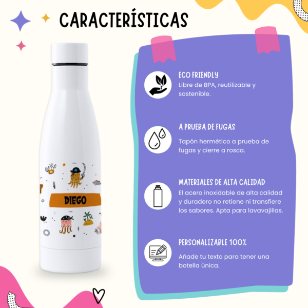 Botella Personalizada 750ml Pirata