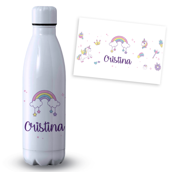 Botella Personalizada 500ml Unicornios