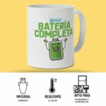 Taza Original con diseño Divertido Nivel de Batería. - Imagen 4