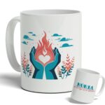 Taza Día de la Madre con Frase Divertida "Mamá y la naturaleza" Personalizada