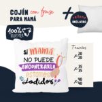 Cojín con Frase Divertida para el Día de la Madre "Si Mamá No Puede Encontrarlo Estamos Jodidos". - Imagen 2