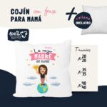 Cojín con Frase Divertida para el Día de la Madre "La Mejor Madre del Mundo". - Imagen 2