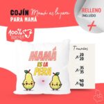 Cojín con Frase Divertida para el Día de la Madre "Mamá es la pera" - Imagen 2