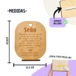 Dedicatoria Madera Personalizada para Seño Fin de Curso – Regalo con Frase Emotiva - Imagen 5