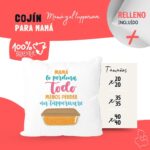 Cojín con Frase Divertida para el Día de la Madre "Mamá lo perdona todo menos perder un tupperware" - Imagen 2