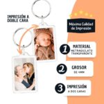 Llavero Rectangular de Metacrilato de Alta Calidad Personalizado para Regalo o Eventos - Imagen 3