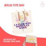 Tote Bag para Mamá con diseño "La flor más bonita es mamá" para el Día de la Madre - Imagen 3