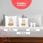 Cojín con Frase Divertida para el Día de la Madre "Mamá lo perdona todo menos perder un tupperware" - Imagen 7