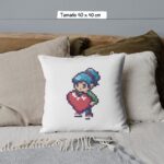 Cojín con Frase Divertida para el Día de la Madre "Pixel Girl Love" - Imagen 5