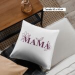 Cojín con Frase Divertida para el Día de la Madre "Mamá Floral" - Imagen 5