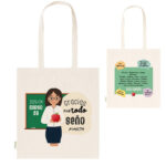 Tote Bag con Frase para Profesores Personalizada Con Pizarra