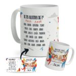 Taza Profesor con diseño "Gracias profe" personalizada con Foto, nombres y curso