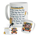 Taza Profesor con diseño "Super profe" personalizada con Foto, nombres y curso
