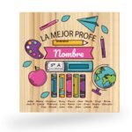 Tabla de Madera "Mejor profe" Personalizada para Profesores - Imagen 2