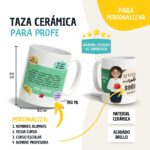 Taza "Profe pizarra" para Profesores personalizada - Imagen 2