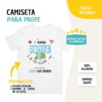 Camiseta "El mejor profe" para Profesores personalizada - Imagen 2